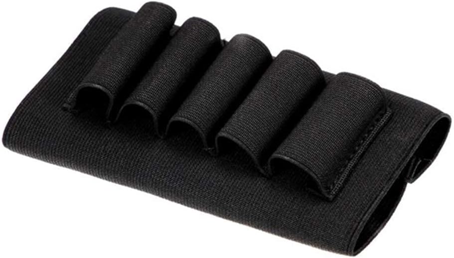Alta Elasticidad Escopeta Butt Stock 1220 GA Shell Cartucho Titular 5 Shellspara Escopeta Shell Holder