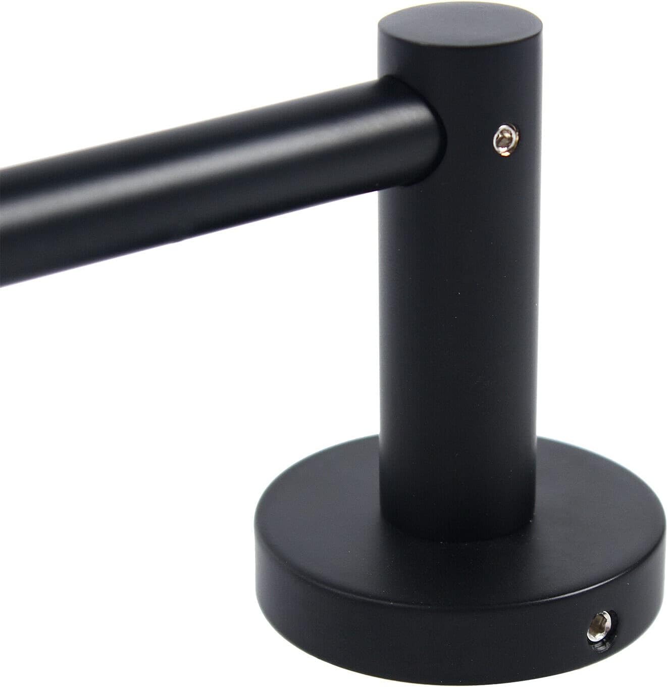 Toallero para baño para sala de estar, perchero giratorio, bata, sombrero, ropa, colgador de pared, toalleros para baño, con 6 ganchos (negro)