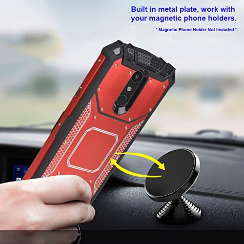 CELZEN – Para Motorola Moto E (2020) XT2052 – Funda de aluminio de metal para teléfono – ZY1 Rojo