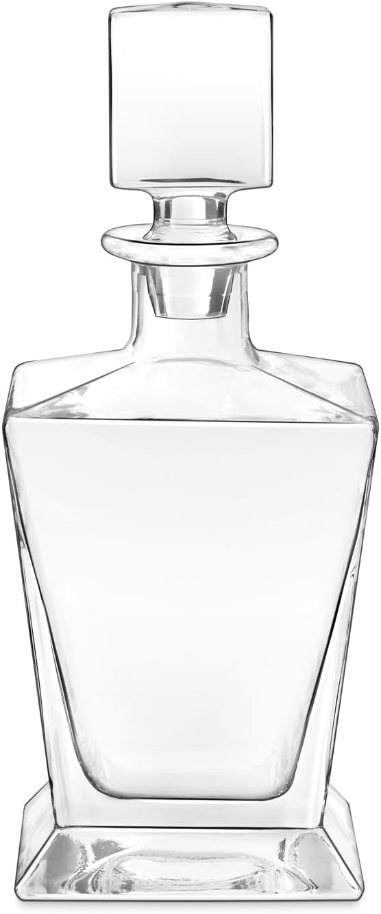 Maverton Juego de whisky grabado para parejas, juego de bebidas elegante personalizado para boda, jarra de whisky con 6 vasos, decantador geométrico