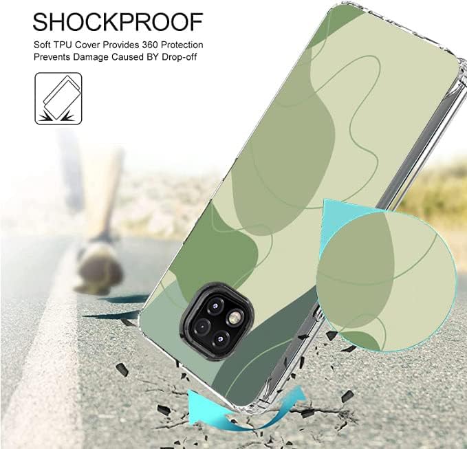 Carcasa de remolino verde salvia compatible con Motorola Moto G Power 2021, funda minimalista bohemia abstracta compatible con Motorola Moto G Power