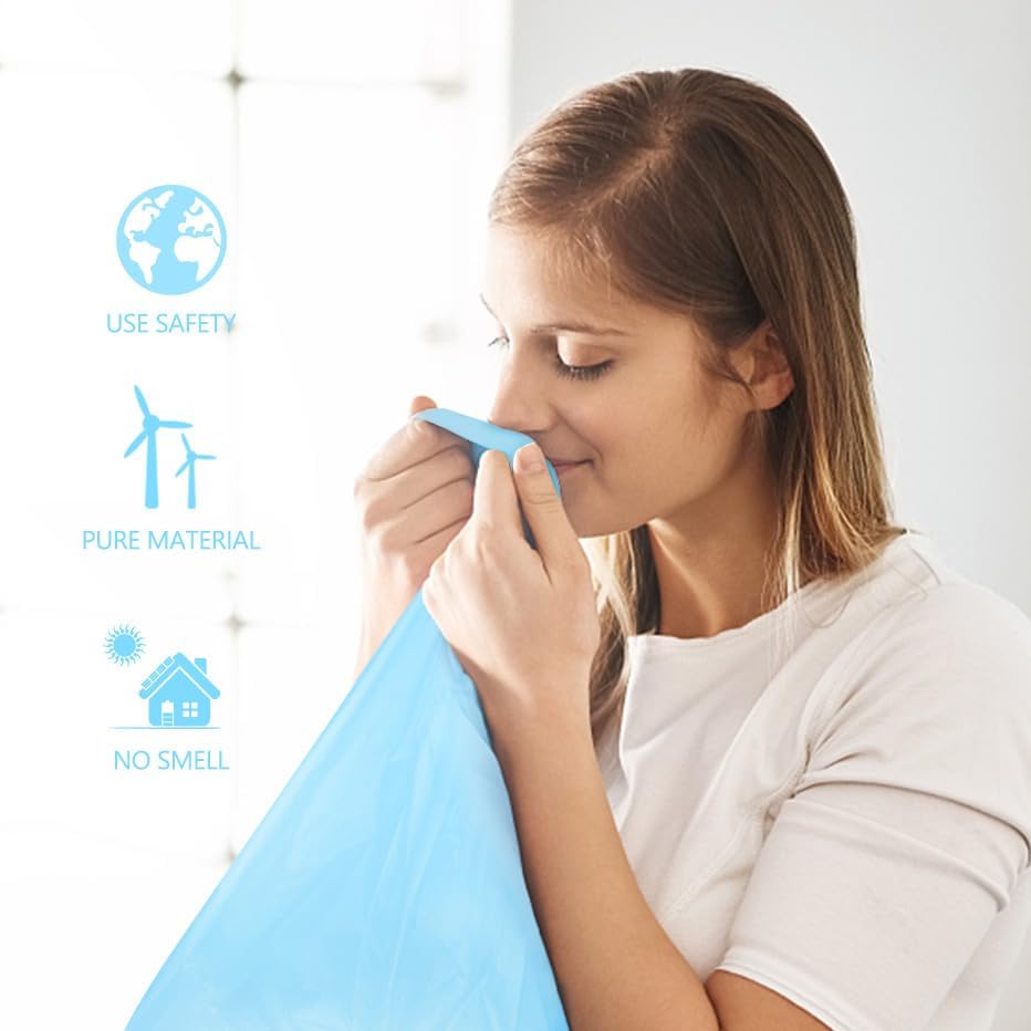Teivio 1.2 Gallon(Fit 1-1.2 Gal)80 Counts Strong Trash Bags Garbage Bags, Bathroom Trash Can Bin Liners, Small Plastic Bags for home office kitchen,