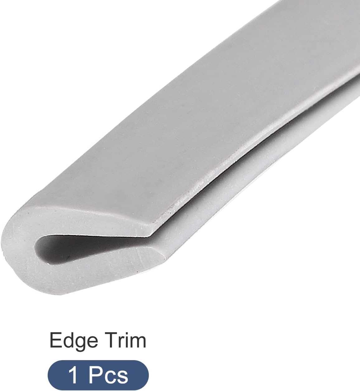 Moldes de borde (19.69 pies), 1 unidad, canal U de PVC para tira de sellado de borde de 0.020-0.059 in, para ventanas de puertas de casa, color gris