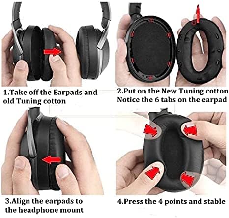 Almohadillas de repuesto para los oídos, cubierta suave compatible con auriculares inalámbricos Sony WH-1000XM3 con cancelación de ruido sobre la