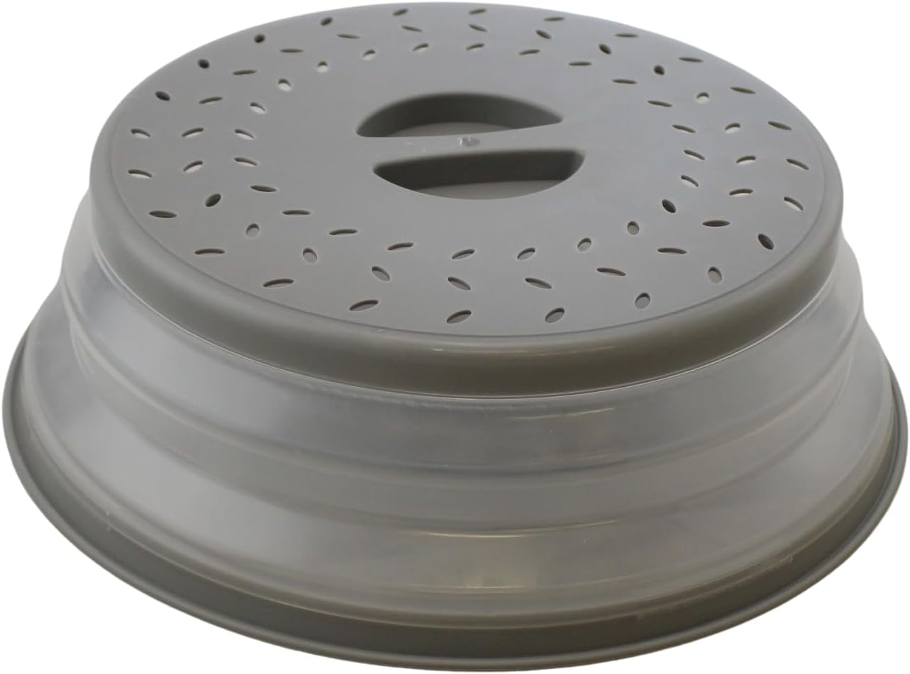 Dependable Industries’ 2 en 1 plegable cubierta protectora contra salpicaduras de microondas y colador de lavado de verduras lo último en cocina