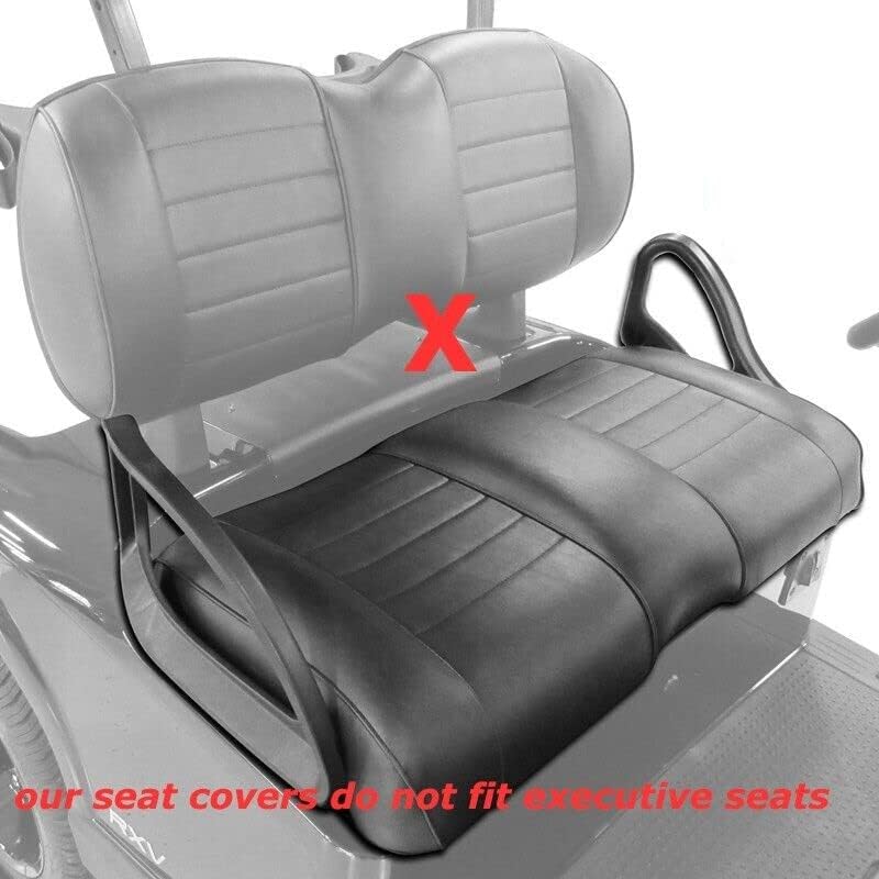 Huskey – Fundas de asiento para carrito de golf delantero y trasero para EZGO y Club Carvarios colores, material de vinilo de grado marino,