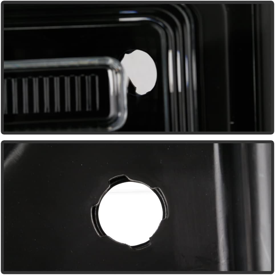 ACANII – Solo para modelos halógenos 2017-2019 Ford F250 F350 SuperDuty, con carcasa negra, par de faros delanteros izquierdos+derecho
