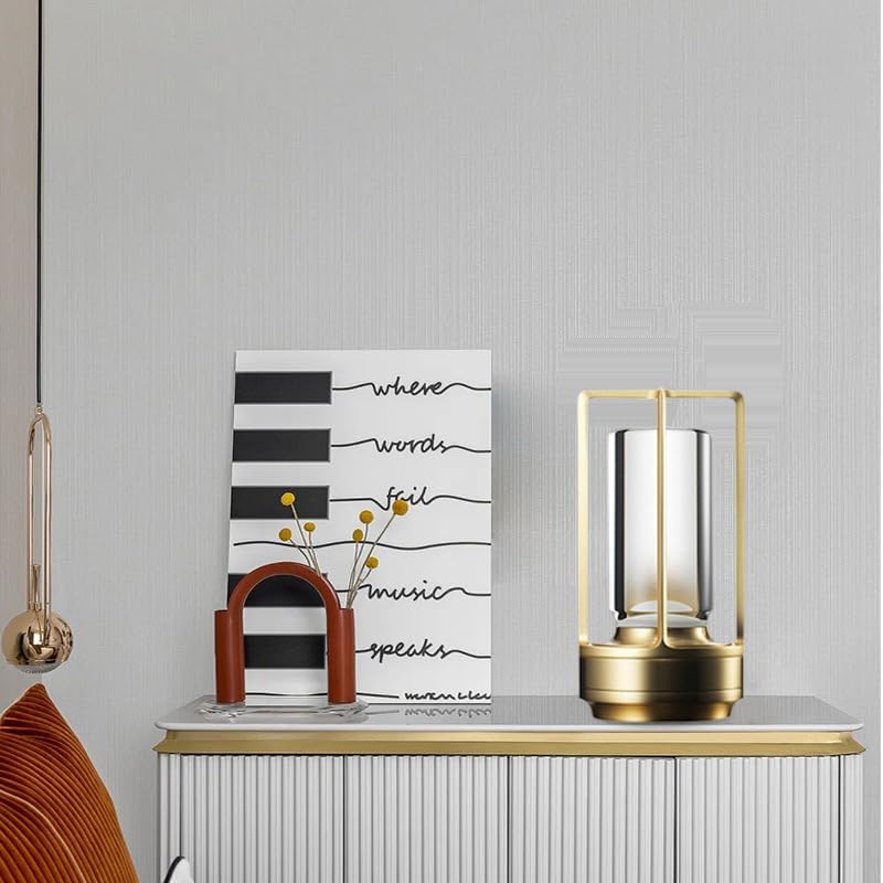 Lumisom – Lámpara de mesa Lumisom, lámpara de mesa de farol de cristal Lumisom, luz Lumisom, 3 colores recargables e inalámbricas para luces de