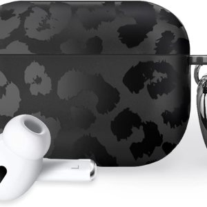 Velvet Caviar Funda para AirPods Pro de leopardo negro con llavero – Fundas protectoras rígidas compatibles con Apple Airpod Pro Velvet Caviar Funda para AirPods Pro de leopardo negro con llavero – Fundas protectoras rígidas compatibles con Apple Airpod Pro
