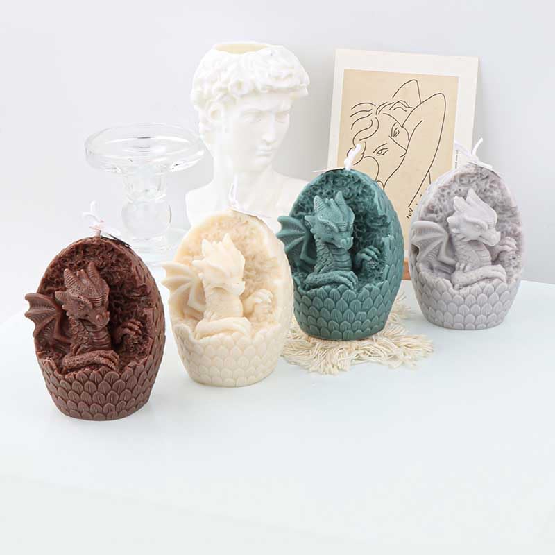 Tone Fun Moldes de silicona con forma de dragón para hacer velas, resina, velas de aromaterapia, jabón de cera hecho a mano, decoración del hogar,