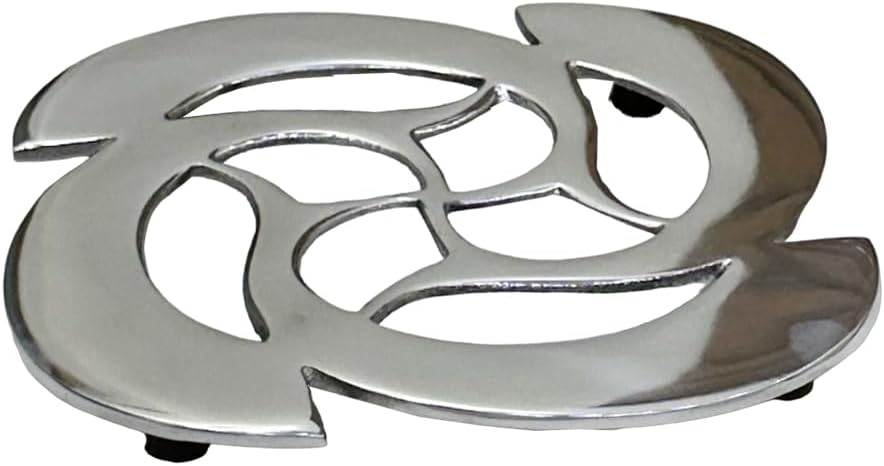 Salvamanteles de pescado de metal fundido para sartén caliente, antideslizante, resistente al calor, salvamanteles rústicos para platos calientes de