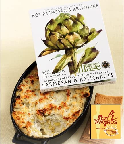 Gourmet du Village Recipiente de mezcla de parmesano y alcachofa, hace 5 lotesrecetas, total de 12.5 tazas