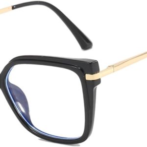 Lentes de ojo de gato con bloqueo de luz azul para mujer, de moda, antifatiga ocular, protección UV, lentes de computadora con marco TR90 de metal Lentes de ojo de gato con bloqueo de luz azul para mujer, de moda, antifatiga ocular, protección UV, lentes de computadora con marco TR90 de metal