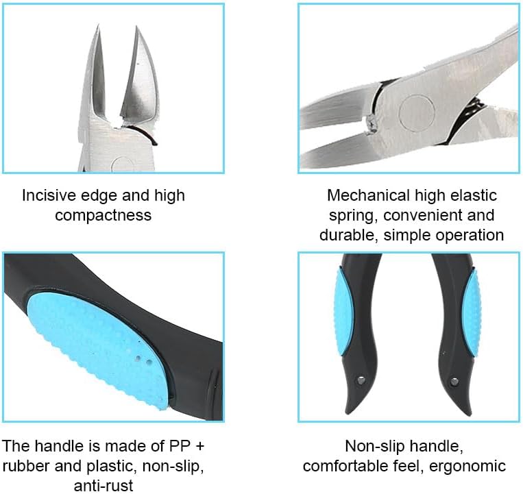 Alicates para cutículas de uñas, cortaúñas encarnadas para uñas de los pies, tijeras de cutícula de pedicura
