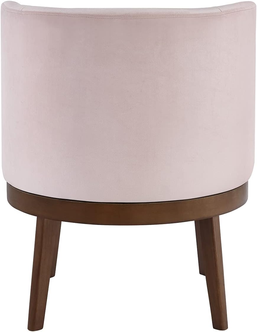 24KF Silla moderna giratoria de 360 grados, cómoda silla redonda de terciopelo para sala de estar, sillón esquinero para guardería, 7018S-rosa