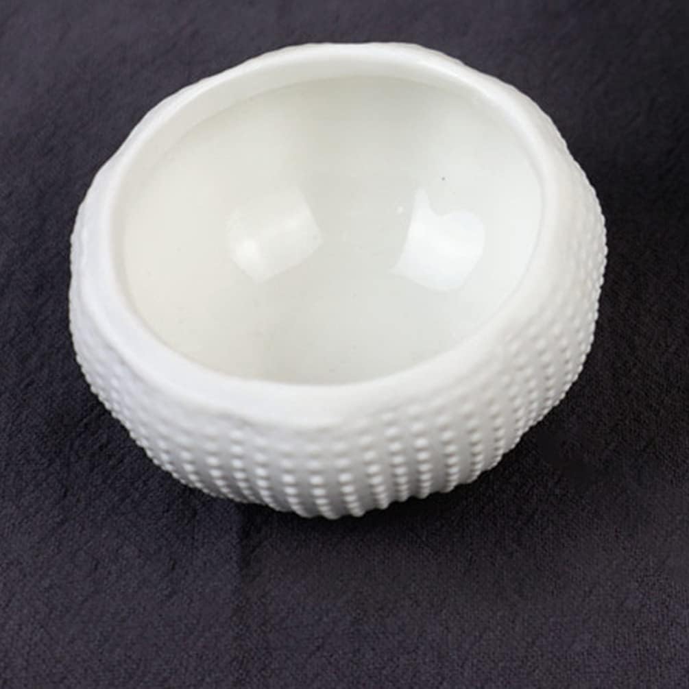 Hemoton Mini cuenco de cerámica para erizo de mar, plato de inmersión de cocina, suministros de restauración para frutos secos, salsa de caviar,
