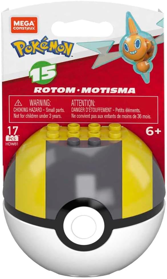 MEGA Pokemon Rotom – Juego de construcción con 17 ladrillos y piezas especiales, juego de regalo de juguete para edades de 6 años en adelante
