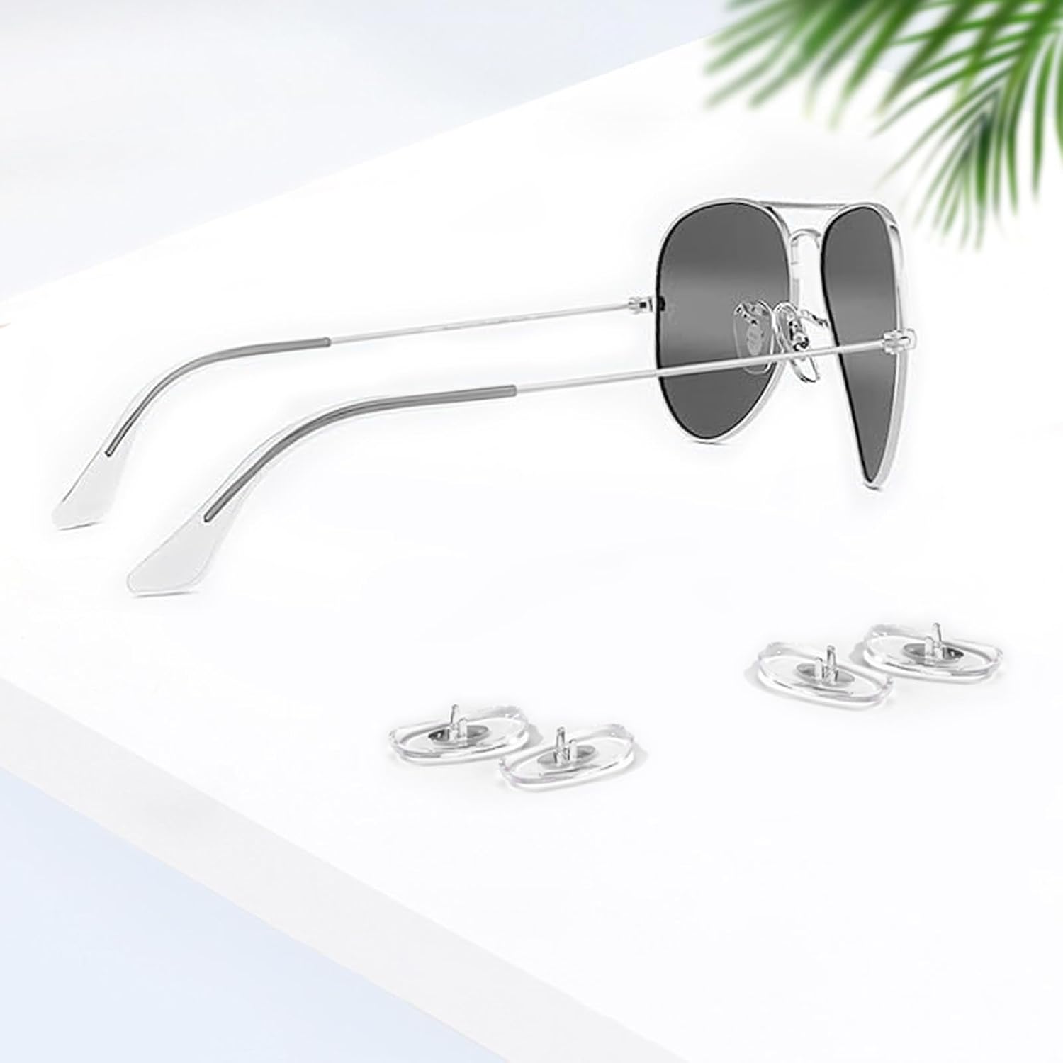 Hautllaif 5 pares de almohadillas de nariz de repuesto para gafas RayBan Aviator RB3179, RB3293, RB3471, RB3565, RB3625, RB3857 y más lentes de