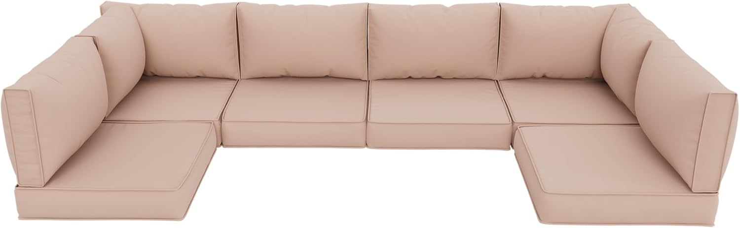 Amopatio Cojines de repuesto para muebles de patio, cojines impermeables para muebles de patio, cojines de asiento profundo, cojines de asiento de
