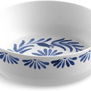 TarHong Azul CenaPastaSopaEnsaladera, 7.4 pulgadas, melamina pura, inastillable, azul y blanco, juego de 6 TarHong Azul CenaPastaSopaEnsaladera, 7.4 pulgadas, melamina pura, inastillable, azul y blanco, juego de 6