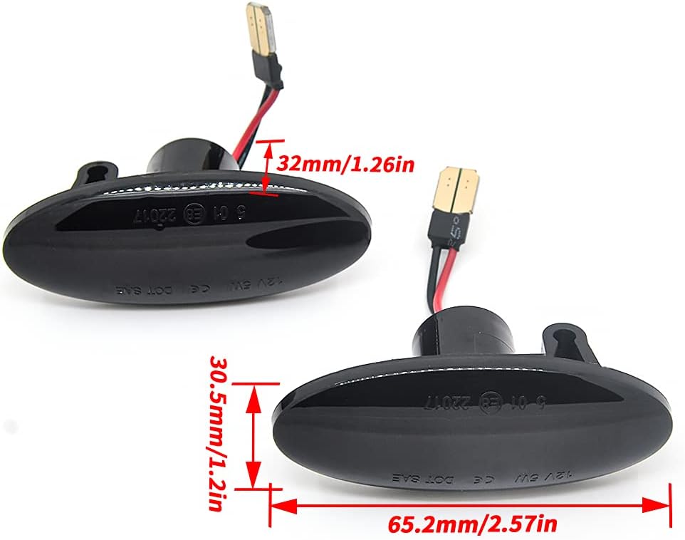 Meimeier Luces de marcador laterales LED Luz de señal de giro dinámica para Nissan Qashqai J10 X-trail T31 Cube Juke Leaf Micra Micra K13 Note E11