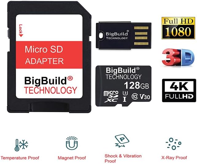 Tarjeta de memoria micro SDXC U3 ultra rápida de 128 GB de 100 MBs para celular Samsung Galaxy A14, A34, A54