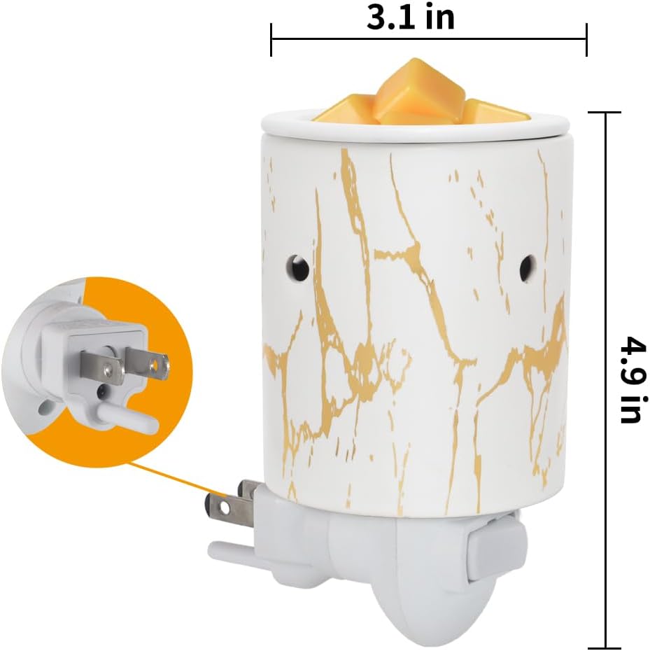 Calentador de cera enchufable para cera perfumada, calentador de cera de cerámica enchufable, cubo eléctrico para aromas y fragancias, fusión de