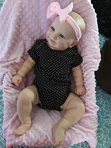Pinky Reborn Muñecas de bebé recién nacido realistas de 20 pulgadas 19.7 in de silicona de cuerpo completo para niñas Maddie Baby Muñeca hecha a