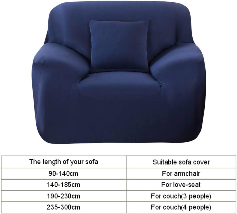 NDNCZDHC Funda de sofá elástica fácil de llevar, protector de muebles suave con parte inferior elástica, protector de sofá de poliéster y elastano,