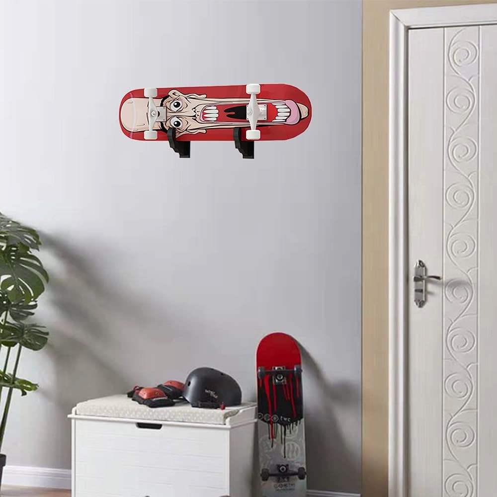 BiJun Soporte de pared para monopatín, soporte de exhibición para patineta, longboard, esquís, hogueras, esquís acuáticos y patineta eléctrica
