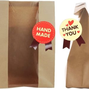 Bolsas de panadería con ventana, paquete de 50 bolsas de pan tostado, bolsas grandes de papel Kraft, bolsas de almacenamiento de pan para pan Bolsas de panadería con ventana, paquete de 50 bolsas de pan tostado, bolsas grandes de papel Kraft, bolsas de almacenamiento de pan para pan