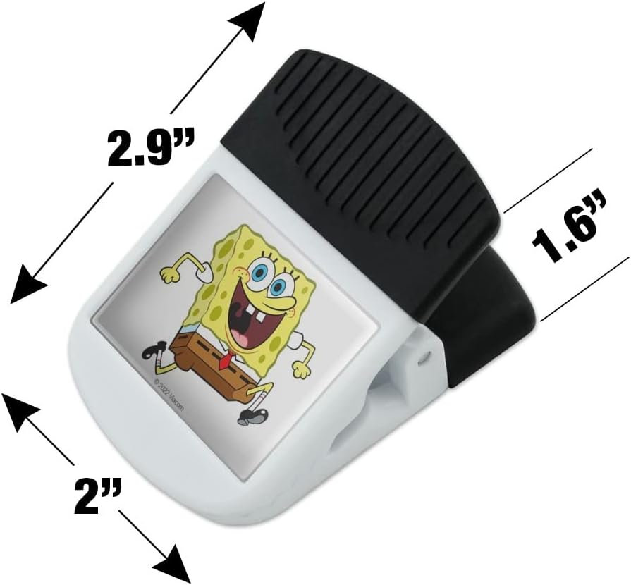Correr Bob Esponja Frigorífico Imán Magnético Colgante Gancho Nota Snack Clip