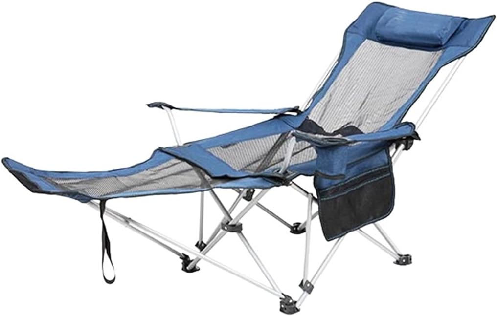 ATFTZL – Mecedora para viajes por carretera al aire libre, silla plegable y silla de campamento al aire libre, reposapiés portátil, silla de playa