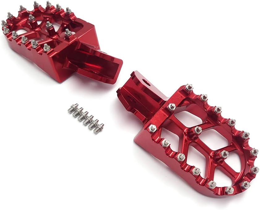 Estriberas de motocicleta para SurRon, soporte CNC para accesorios SurRon, Light Bee SurRon CRF150F CRF230F (rojo)