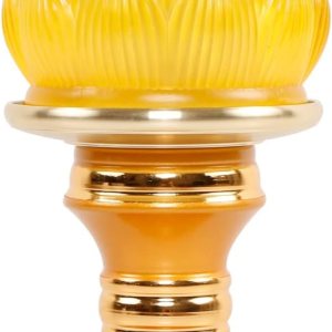 Lámpara budista de loto esmaltada con llama simulada LED, oferta de luz ante Buda, equipada con base de aleación – 2.95 pulgadas Lámpara budista de loto esmaltada con llama simulada LED, oferta de luz ante Buda, equipada con base de aleación – 2.95 pulgadas