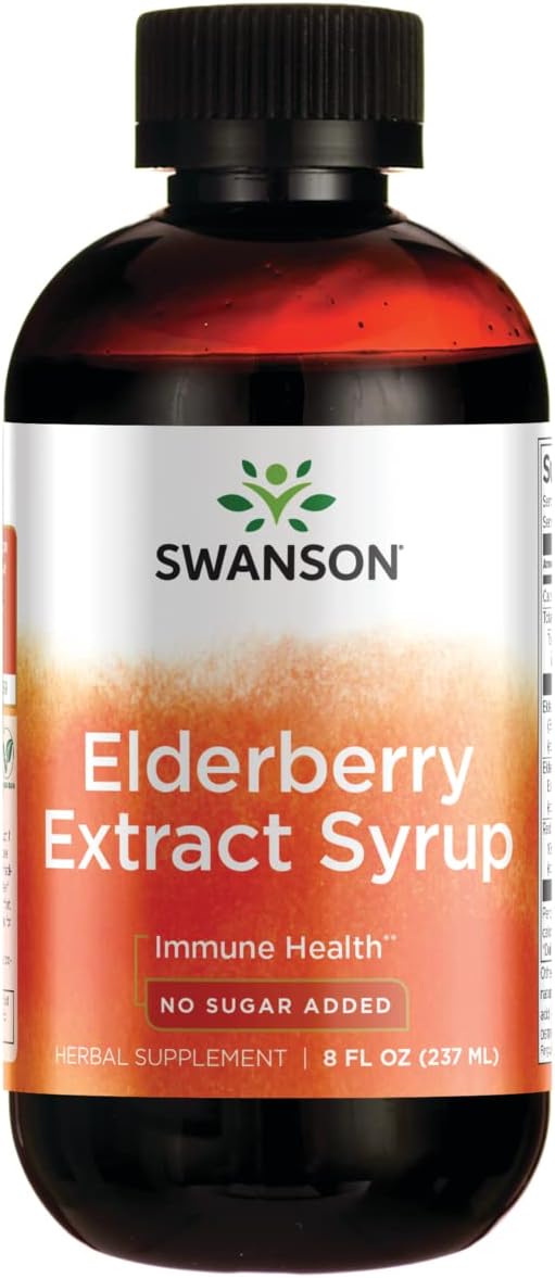 Swanson Jarabe de extracto de saúco 8 onzas líquidas (8.0 fl oz)