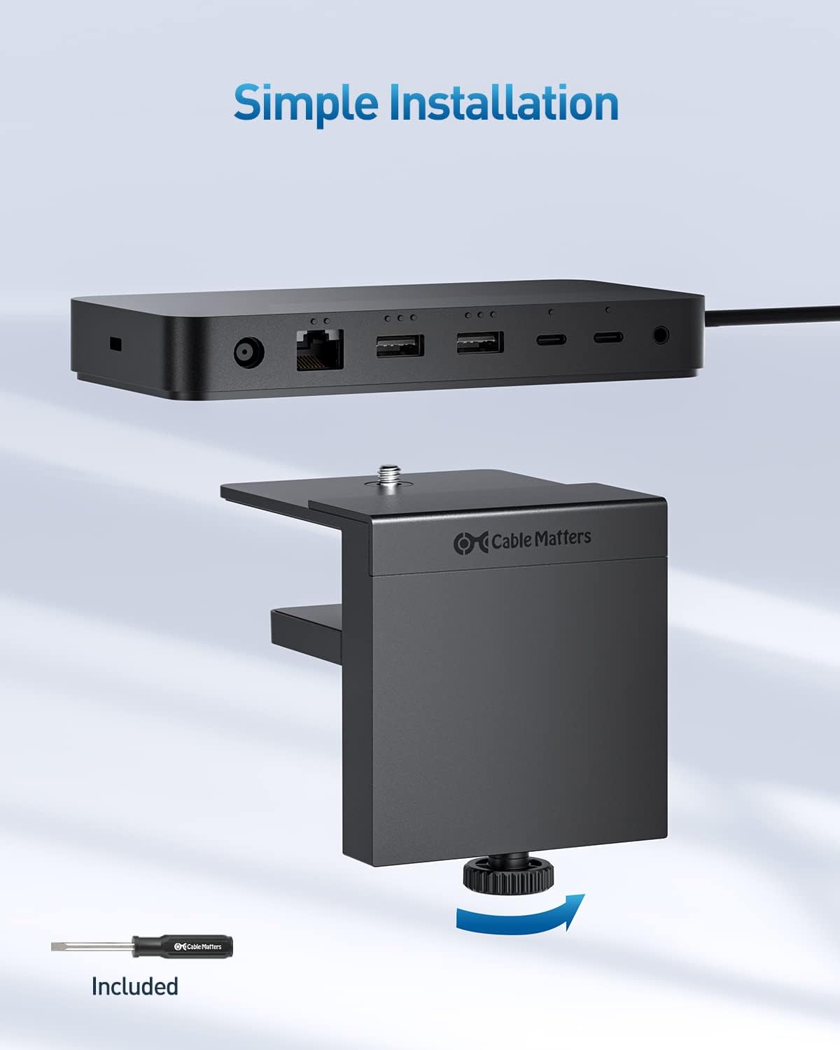 Diseñado para Microsoft Surface Soporte de escritorio Cable Matters para Microsoft Surface Thunderbolt 4 Dock