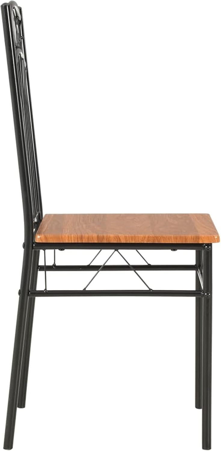 Tidyard 2 Piece Dining Chairs MDF Seat Steel Frame Armless Side Chair for Kitchen, Dining Room, Resturant, Living Room, 15.7 x 18.9 x 33.9 in