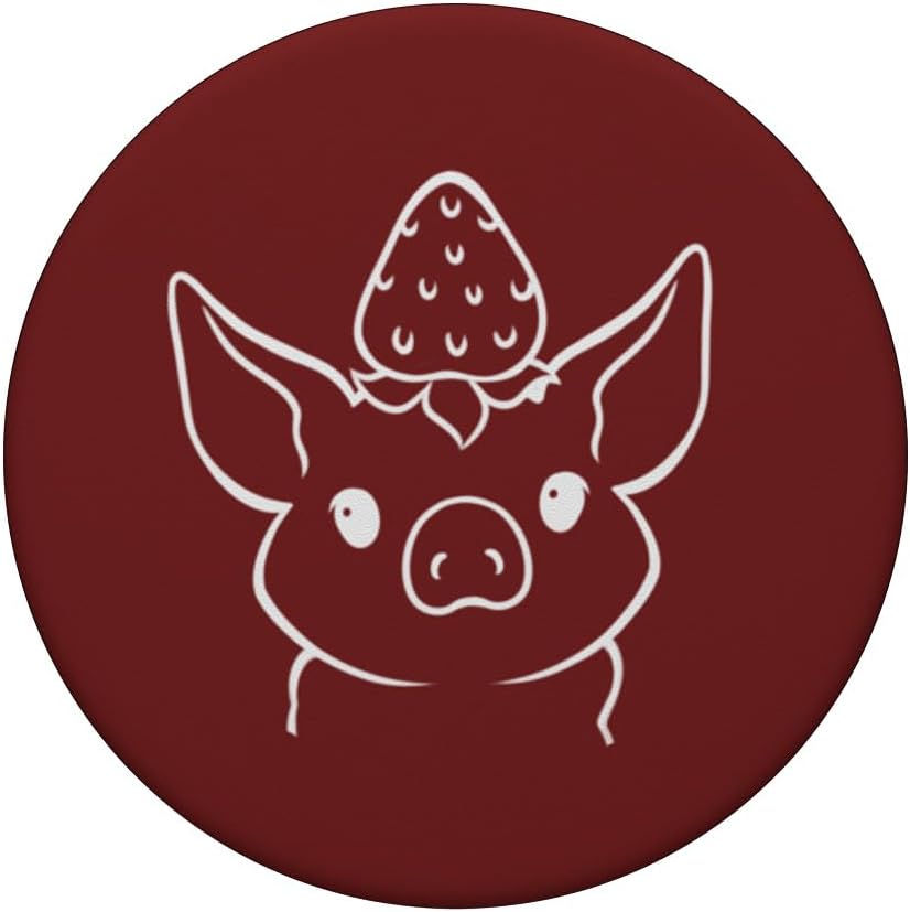 Sow Swine Cute Strawberry Mini Pig PopSockets Standard PopGrip