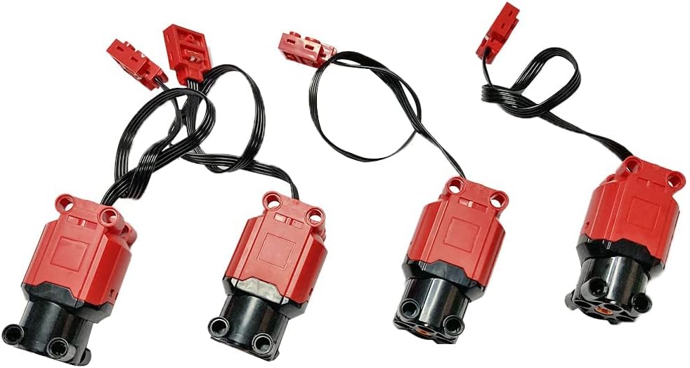 Goshfun – Juego de construcción de 11 piezas de modificación de potencia del motor, 4 motores L, 1 servomotor, 1 caja de batería, 3 módulos LED, 1