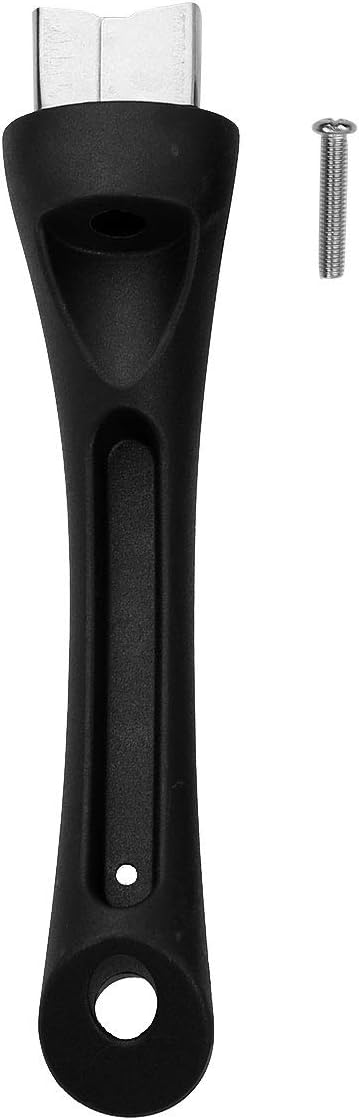 Mango largo de repuesto para sartenes y sartenes (negro) negro talla única D