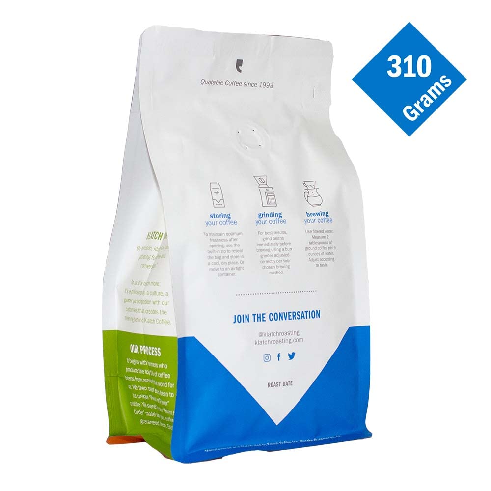 Klatch Coffee Breakfast Blend tostado medio, 10.93 oz, grano entero