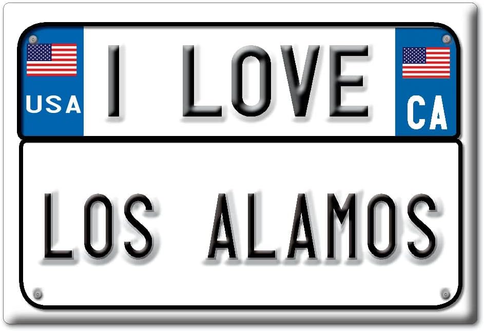 LOS ALAMOS IMÁN DE FRIGORÍFICO CALIFORNIA (CA) IMANES USA SOUVENIR I LOVE GIFT (Var. TARGA)