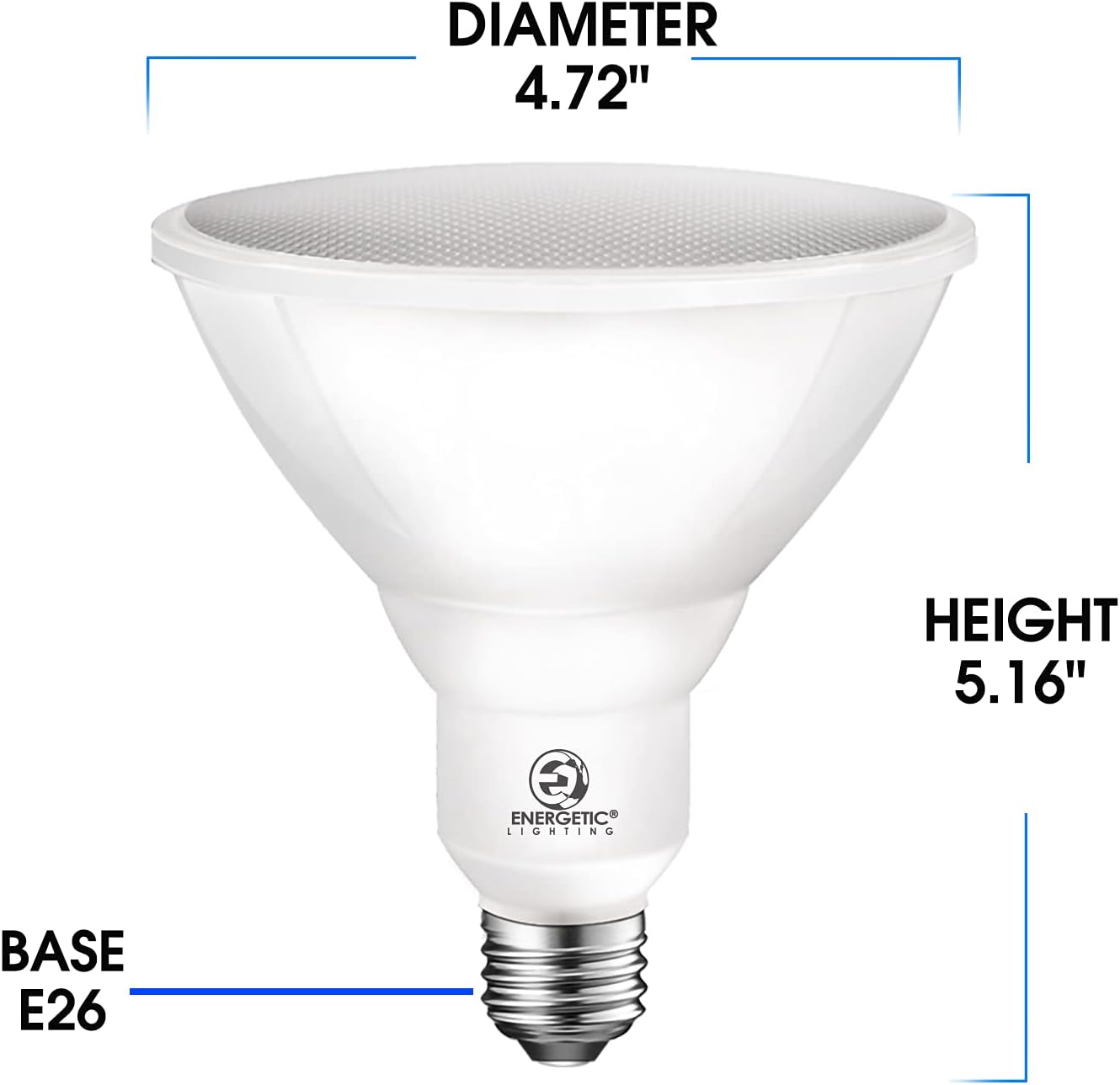 Energetic – Luz de inundación LED Par38 para exteriores, 11 W  90 W, 900 lm, luz diurna de 5000 K, base E26, no regulable, bombilla impermeable,