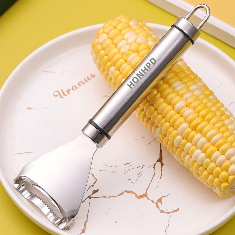 Pelador de maíz mágico, pelador de mazorca de maíz de acero inoxidable, práctica herramienta para pelar maíz para cocina, pelador de maíz para