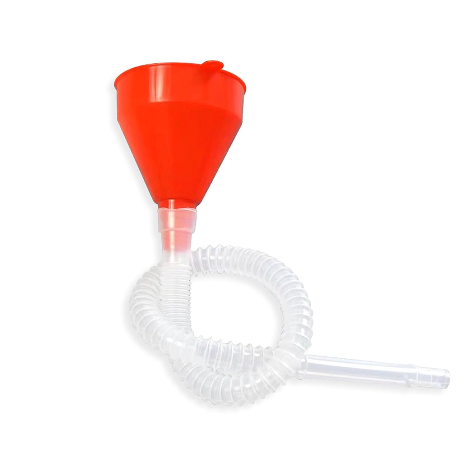 JUAWTYUK Embudo largo de plástico de boca ancha, embudo universal de boca ancha de 3 pulgadas con manguera flexible de 21 pulgadas, ideal para