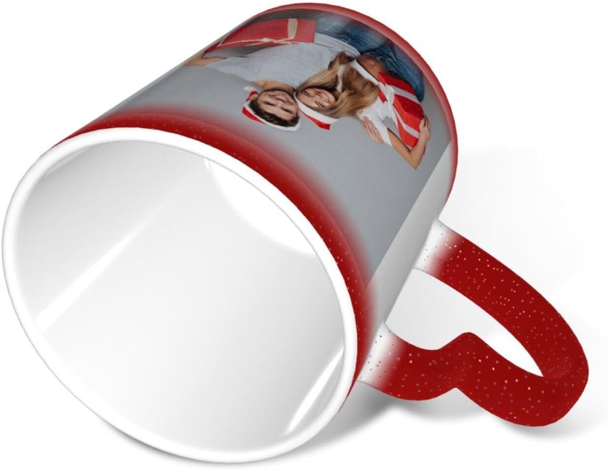 Taza mágica personalizada, taza de café con foto personalizada que cambia de color, con mango en forma de corazón, taza de cerámica, regalo para
