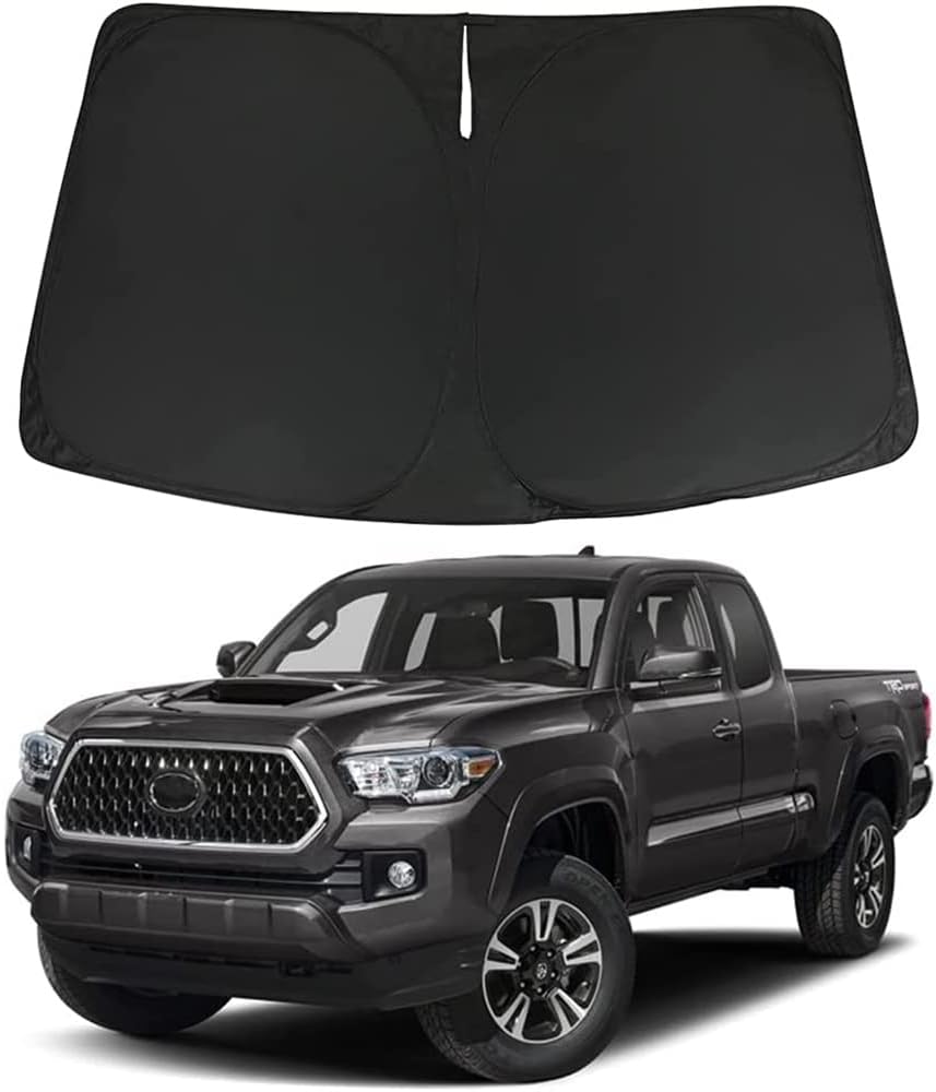 D-Lumina Parasol para parabrisas compatible con Toyota Tacoma 2016 2017 2018 2019 2020 2021 2022 2023 2024  Protector de parasol plegable para