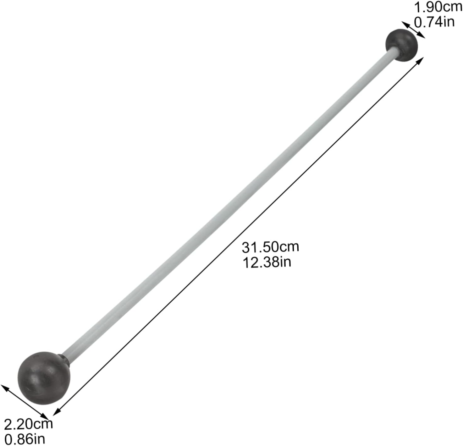 2pcs doble Marimba Mallet teclado de goma negro ambos extremos