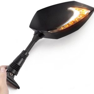 KiWAV Lucifer – Espejos de motocicleta negros con doble LED, efecto secuencial, carenado, compatible con Ducati Panigale Series KiWAV Lucifer – Espejos de motocicleta negros con doble LED, efecto secuencial, carenado, compatible con Ducati Panigale Series